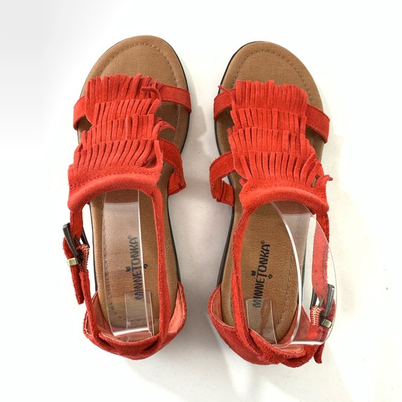 Minnetonka Maui flat sandals fringe size 8 - Picture 4 of 8